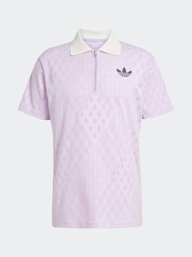 adidas Plum Purple Tennis Pro Climacool Free Lift Polo Shirt - Image 6 of 6