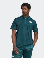 adidas Dark Green Tennis Pro Climacool Free Lift Polo Shirt - Image 1 of 6