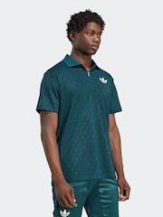 adidas Dark Green Tennis Pro Climacool Free Lift Polo Shirt - Image 3 of 6