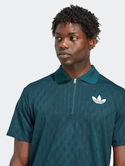 adidas Dark Green Tennis Pro Climacool Free Lift Polo Shirt - Image 4 of 6