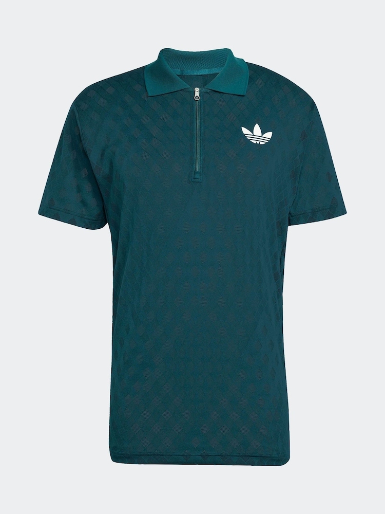adidas Dark Green Tennis Pro Climacool Free Lift Polo Shirt - Image 6 of 6