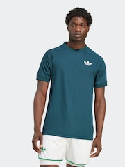 adidas Dark Green Tennis Pro Climacool Free Lift T-Shirt - Image 1 of 6