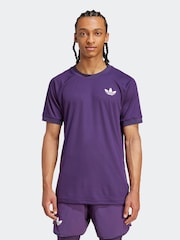 adidas Plum Purple Tennis Pro Climacool Free Lift T-Shirt - Image 1 of 6
