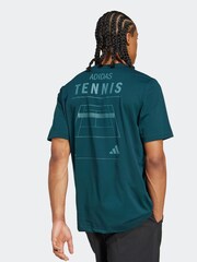 adidas Dark Green Tennis Category Graphic Print T-Shirt - Image 2 of 6