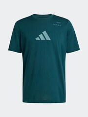 adidas Dark Green Tennis Category Graphic Print T-Shirt - Image 6 of 6