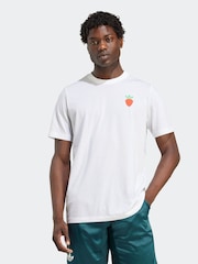 adidas White Tennis Graphic Print T-Shirt - Image 1 of 6