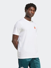 adidas White Tennis Graphic Print T-Shirt - Image 3 of 6