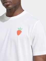 adidas White Tennis Graphic Print T-Shirt - Image 4 of 6