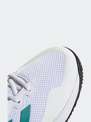 adidas White/Blue Gamecourt Tennis Trainers - Image 11 of 11