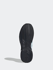 adidas White/Blue Gamecourt Tennis Trainers - Image 9 of 11
