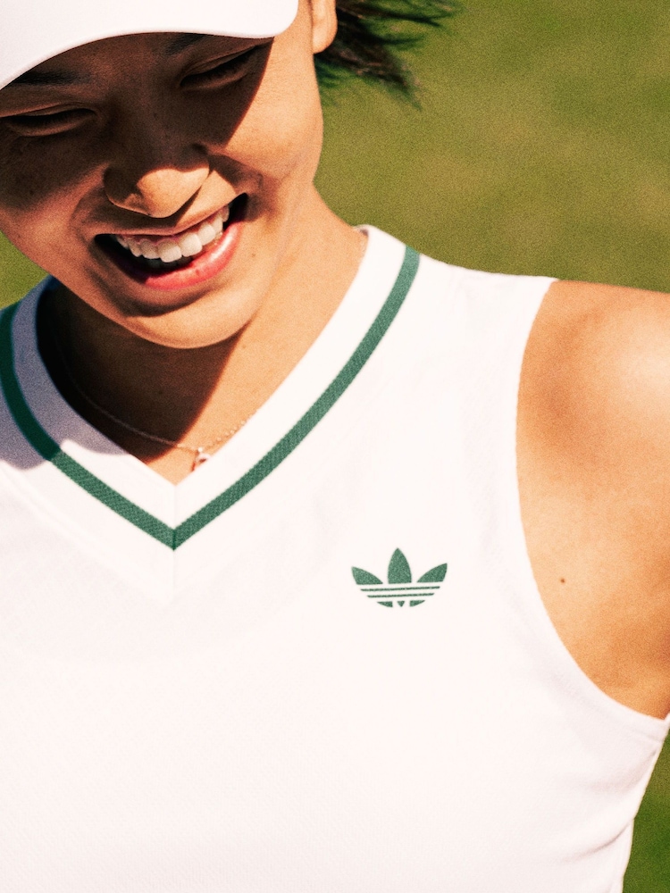 adidas White Tennis Pro Climacool Tank Top - Image 2 of 2 adidas White Tennis Pro Climacool Tank Top - Image 2 of 2