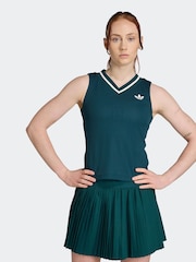 adidas Dark Green Tennis Pro Climacool Tank Top - Image 1 of 6