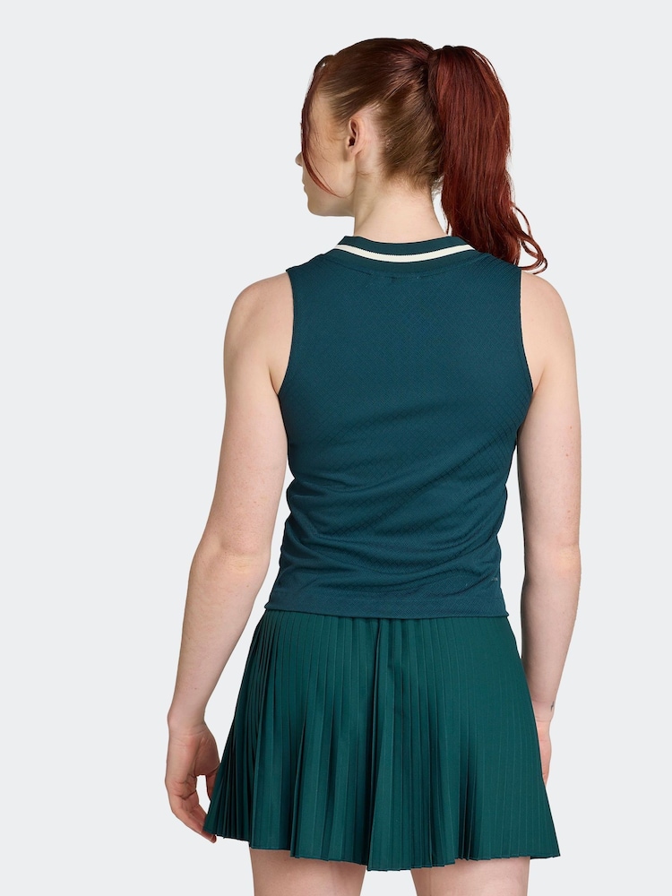 adidas Dark Green Tennis Pro Climacool Tank Top - Image 2 of 6 adidas Dark Green Tennis Pro Climacool Tank Top - Image 2 of 6