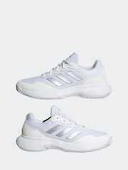 adidas White/Silver Gamecourt 2.0 Tennis Shoes - Image 13 of 18