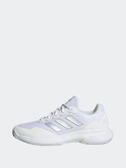 adidas White/Silver Gamecourt 2.0 Tennis Shoes - Image 14 of 18