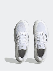adidas White/Silver Gamecourt 2.0 Tennis Shoes - Image 15 of 18