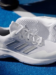 adidas White/Silver Gamecourt 2.0 Tennis Shoes - Image 2 of 18