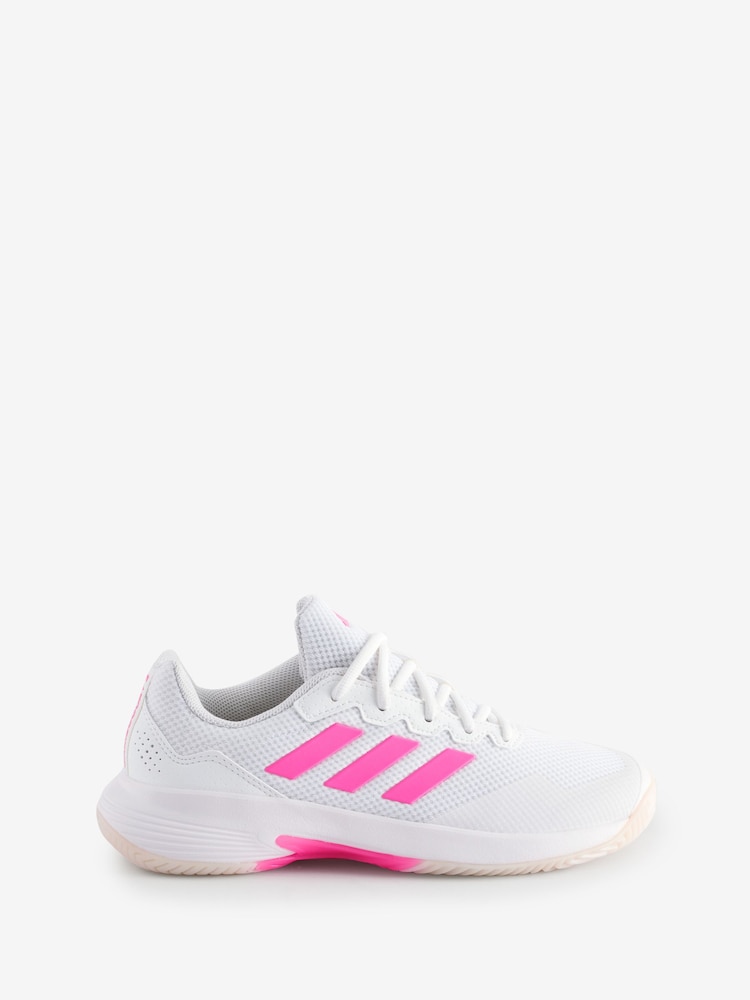adidas White/Pink Gamecourt 2.0 Tennis Shoes - Image 1 of 22