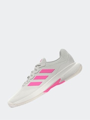 adidas White/Pink Gamecourt 2.0 Tennis Shoes - Image 10 of 22