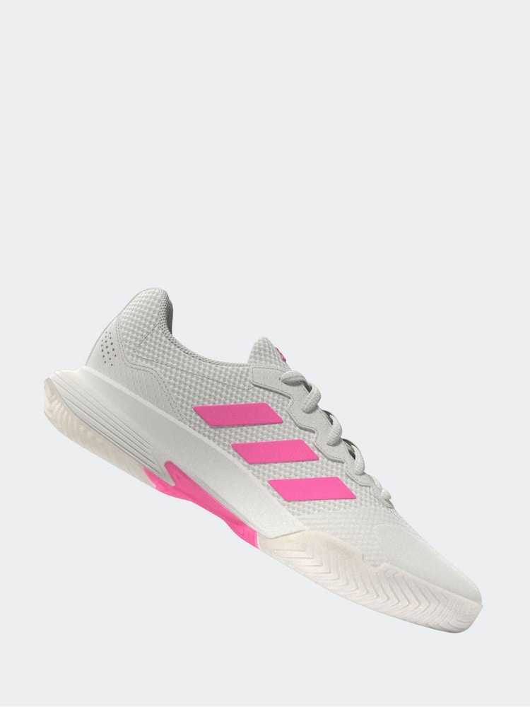 Buy adidas White/Pink Gamecourt 2.0 Tennis Shoes from Next USA