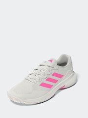 adidas White/Pink Gamecourt 2.0 Tennis Shoes - Image 4 of 22