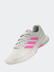 adidas White/Pink Gamecourt 2.0 Tennis Shoes - Image 8 of 22