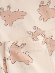 Ecru 100% Cotton Bunny Snuggle Pyjamas (9mths-9yrs) - Image 3 of 6