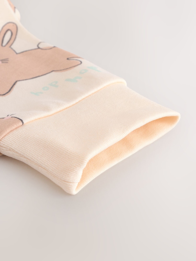 Ecru 100% Cotton Bunny Snuggle Pyjamas (9mths-9yrs) - Image 5 of 6