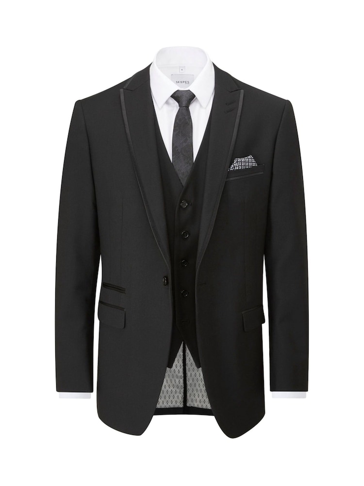 Skopes Black Tailored Fit Ronson Dinner Suit Jacket - Image 6 of 6 Skopes Black Tailored Fit Ronson Dinner Suit Jacket - Image 6 of 6