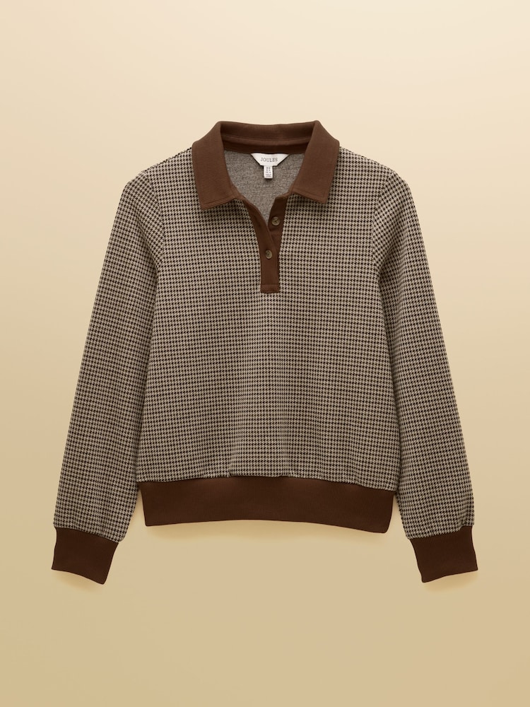 Laurel Houndstooth Check Long Sleeve Rib Shirt - Image 12 of 12 Laurel Houndstooth Check Long Sleeve Rib Shirt - Image 12 of 12