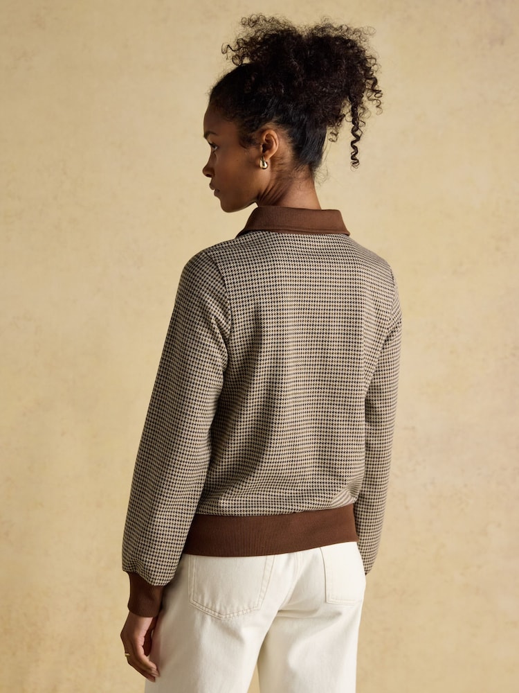 Laurel Houndstooth Check Long Sleeve Rib Shirt - Image 2 of 10 Laurel Houndstooth Check Long Sleeve Rib Shirt - Image 2 of 10