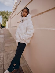 Baker by Ted Baker Cream Padded Pearl Coat - Image 2 of 11
