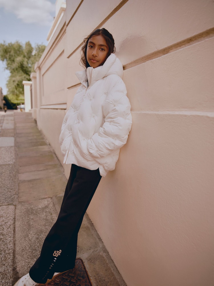 Baker by Ted Baker Cream Padded Pearl Coat - Image 2 of 11