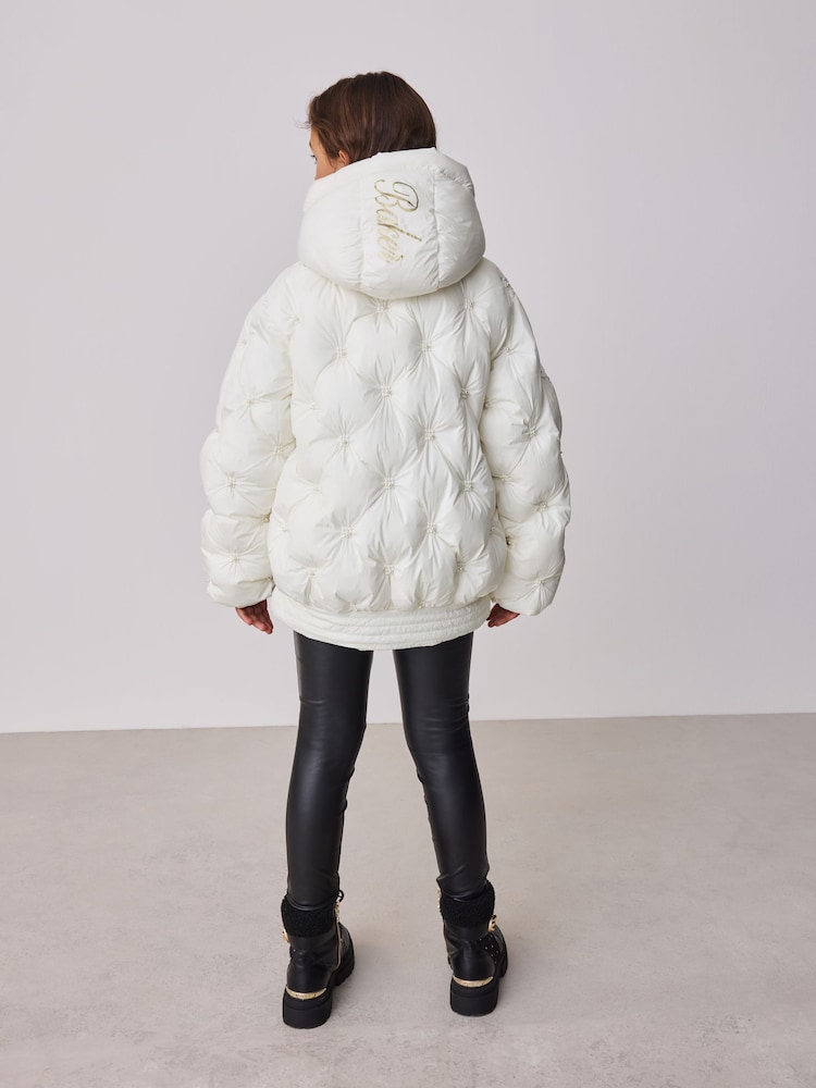 Baker by Ted Baker Cream Padded Pearl Coat - Image 2 of 17 Baker by Ted Baker Cream Padded Pearl Coat - Image 2 of 17