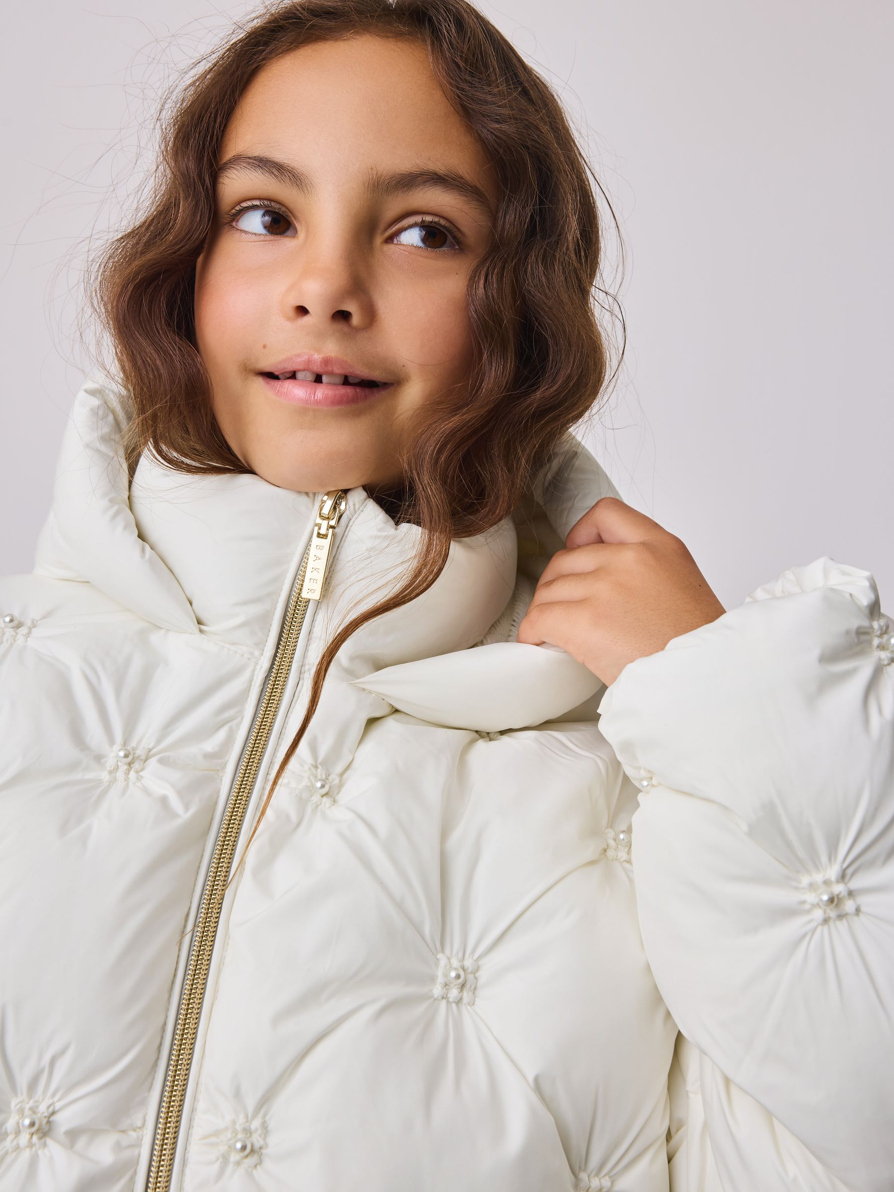 Buy Baker by Ted Baker Cream Padded Pearl Coat from Next France