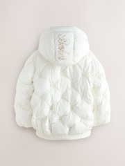Baker by Ted Baker Cream Padded Pearl Coat - Image 5 of 11