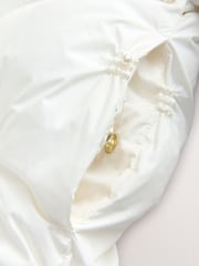 Baker by Ted Baker Cream Padded Pearl Coat - Image 8 of 11