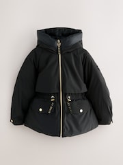 Baker by Ted Baker Skirted Parka Black Coat - Image 1 of 8