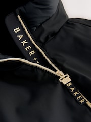 Baker by Ted Baker Skirted Parka Black Coat - Image 4 of 8