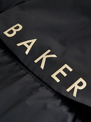 Baker by Ted Baker Skirted Parka Black Coat - Image 7 of 8