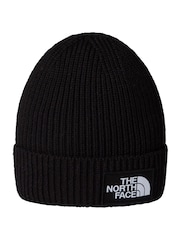 The North Face Black Kids Logo Cuffed Beanie Hat - Image 1 of 3