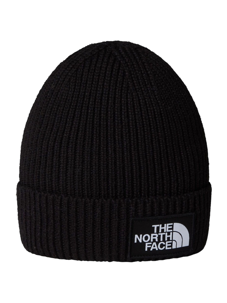The North Face Black Kids Logo Cuffed Beanie Hat - Image 1 of 3