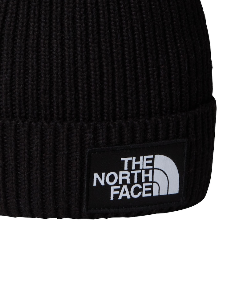 The North Face Black Kids Logo Cuffed Beanie Hat - Image 2 of 3