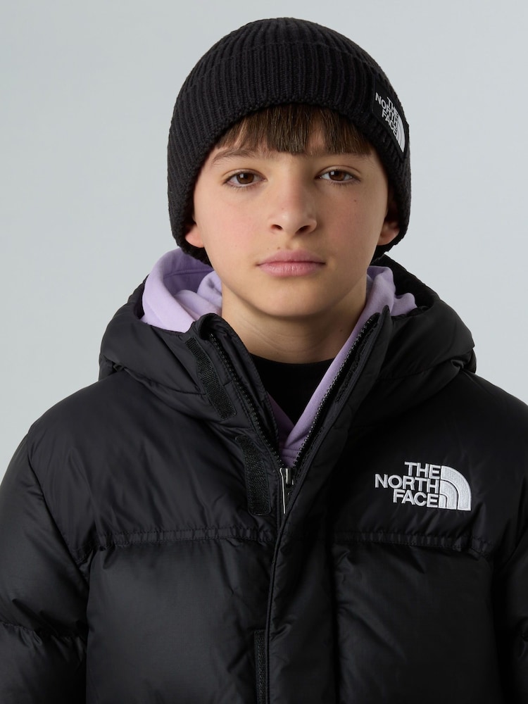 The North Face Black Kids Logo Cuffed Beanie Hat - Image 3 of 3