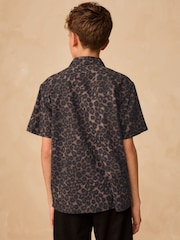 Brown Animal Print Short Sleeve Printed Shirt (3-16yrs) - Image 2 of 7