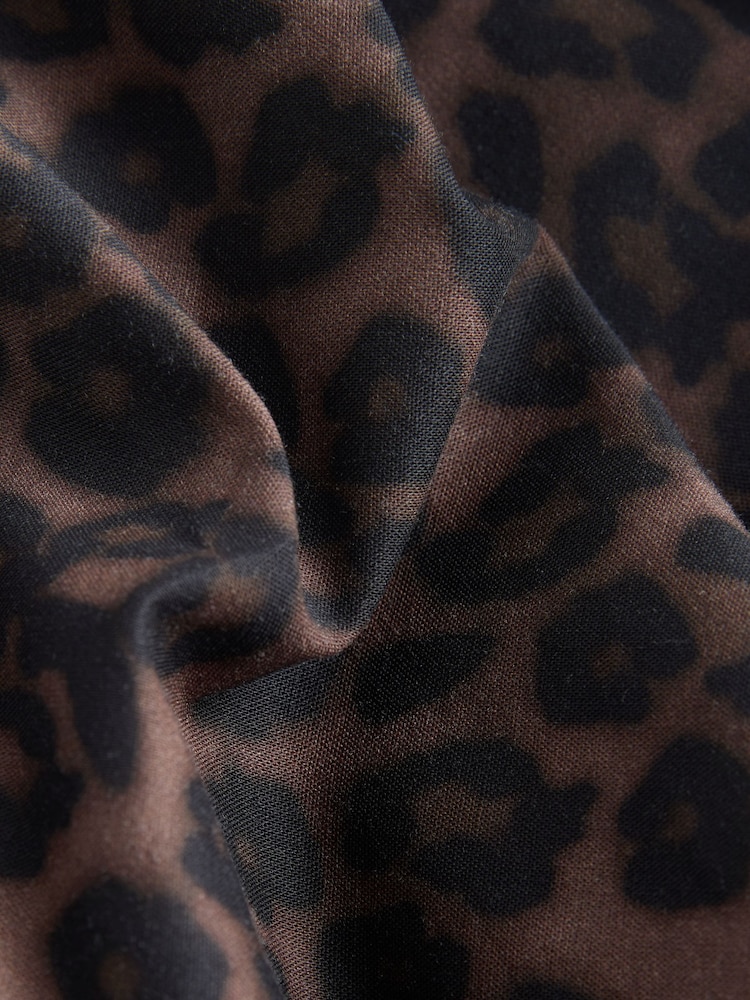 Brown Animal Print Short Sleeve Printed Shirt (3-16yrs) - Image 7 of 7