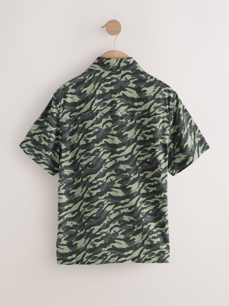 Camouflage Short Sleeve Printed Shirt (3-16yrs) - Image 2 of 4
