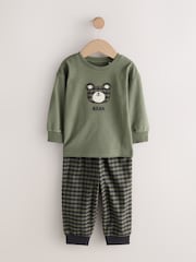 Red/Green Check Woven Bottom Pyjamas 3 Pack (9mths-12yrs) - Image 5 of 10