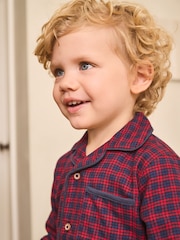Red/Navy Check Button Down Pyjamas (9mths-10yrs) - Image 4 of 8