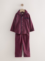 Red/Navy Check Button Down Pyjamas (9mths-10yrs) - Image 5 of 8